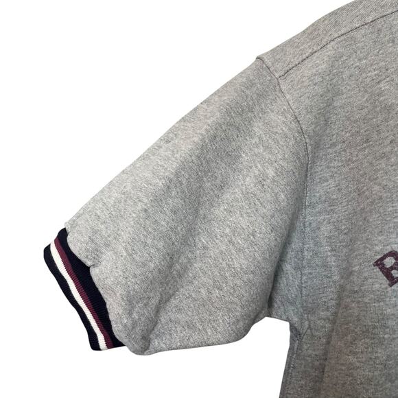 NWT Anthropologie Pilcro Crewneck Niki Bubble Sweatshirt Grey Varsity Ribbed Hem - Picture 4 of 10